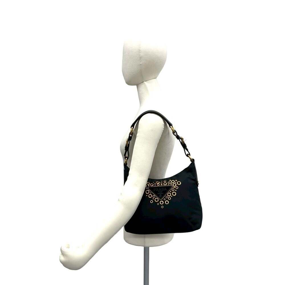PRADA Black Leather Shoulder Bag - Picture 2 of 10
